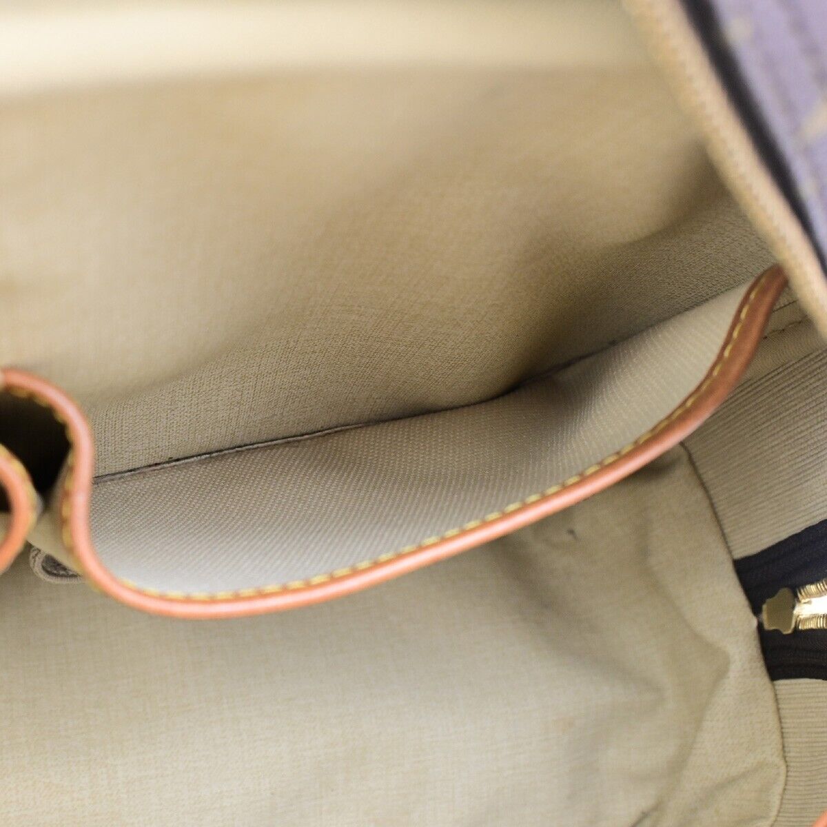 LOUIS VUITTON LV Logo Deauville Hand Bag Monogram Leather Brown M47270 37FB206