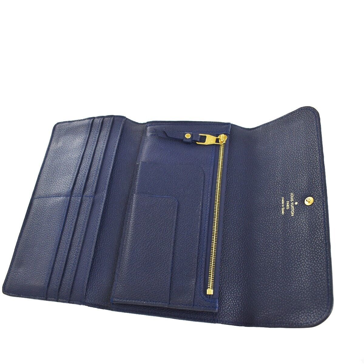 LOUIS VUITTON PorteFeuille Virtuose Wallet Empreinte Leather Blue M60586 36SH083