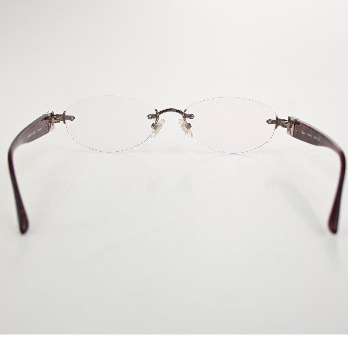 Chopard Glasses Eye Wear Plastic Metal Rhinestone Red Silver VCH841J 01CA894