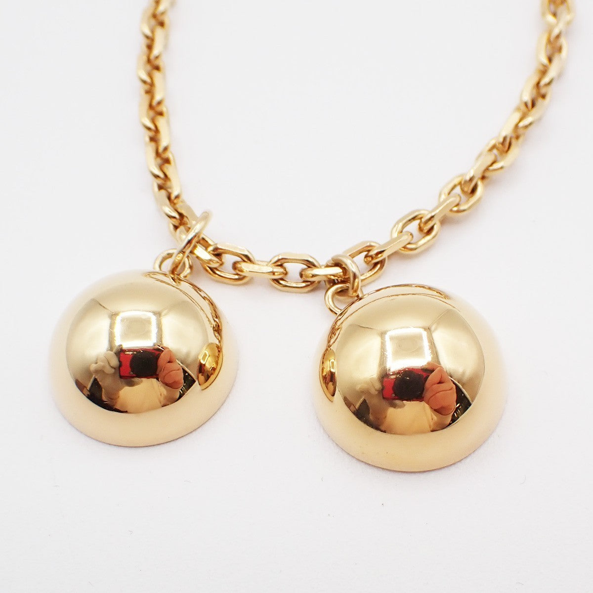 LOUIS VUITTON Logo Collier Inclusion Necklace GHW M65294 34EG360