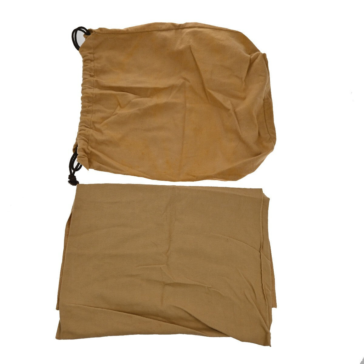 LOUIS VUITTON Logo 10 Set Dust Bag Drawstring Canvas Cotton Beige Brown 09FB553