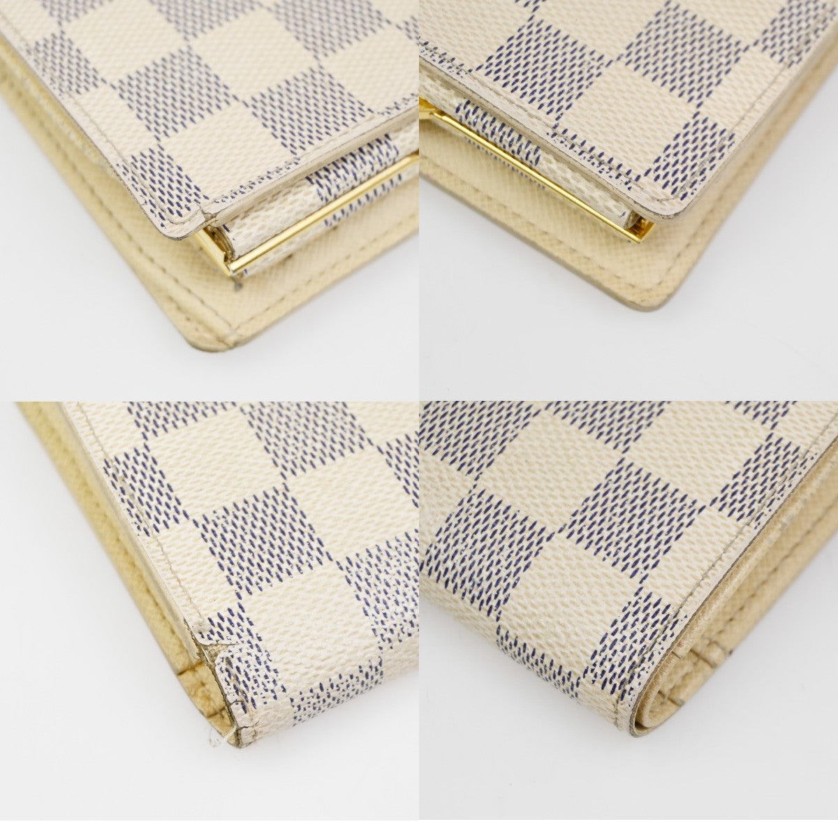 LOUIS VUITTON Portefeuille Viennois Wallet Danier Azur White N61676 01ZA131