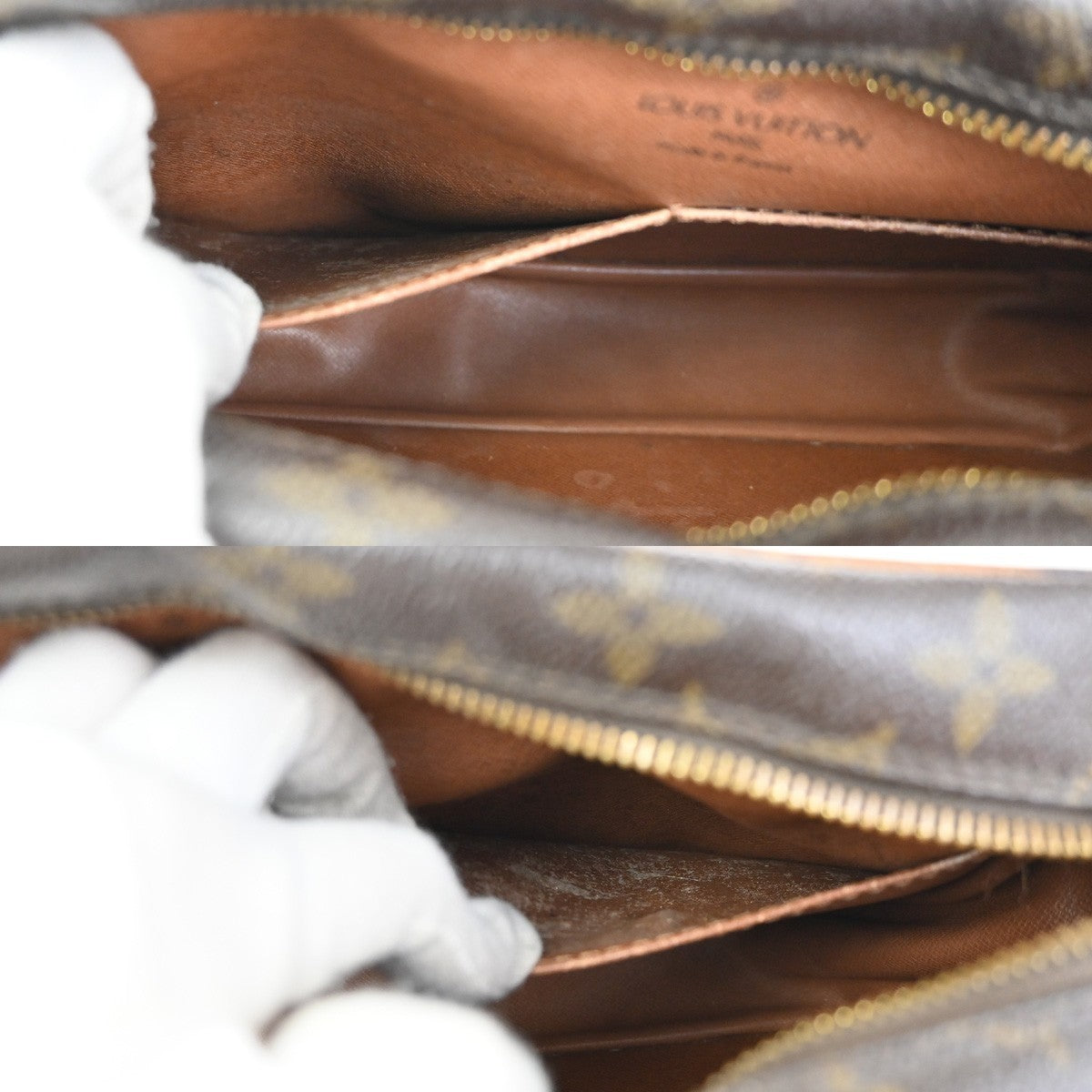 LOUIS VUITTON Compiegne 28 Clutch Bag Monogram Leather Brown GHW M51845 65KC584