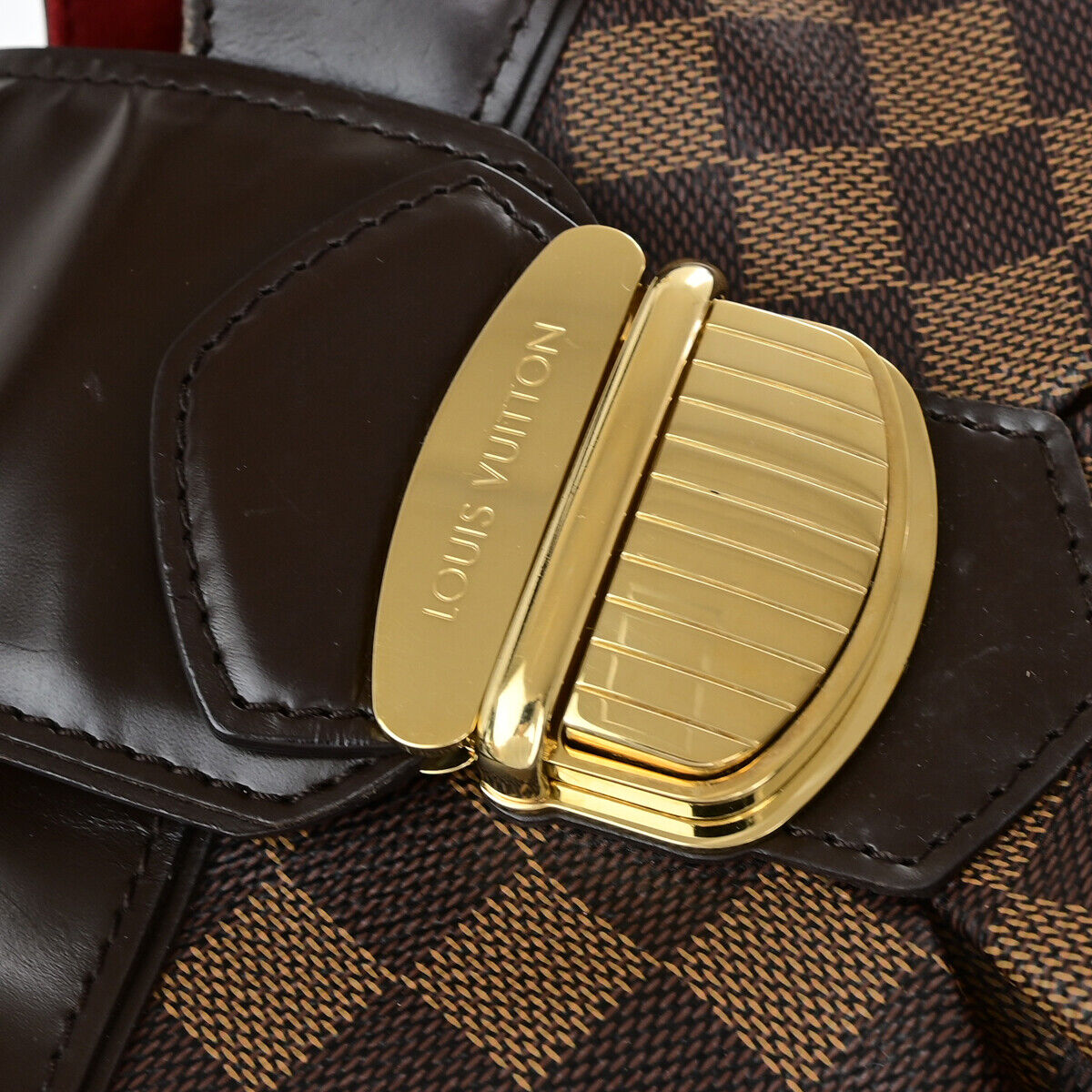 LOUIS VUITTON Sistina GM Shoulder Bag Damier Ebene Leather Brown N41540 93YE731