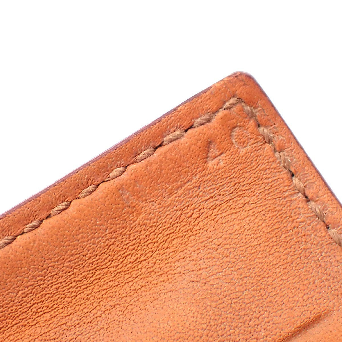 HERMES Collier de Chien Bracelet Size S Square O Epsom Leather Orange 89KP449