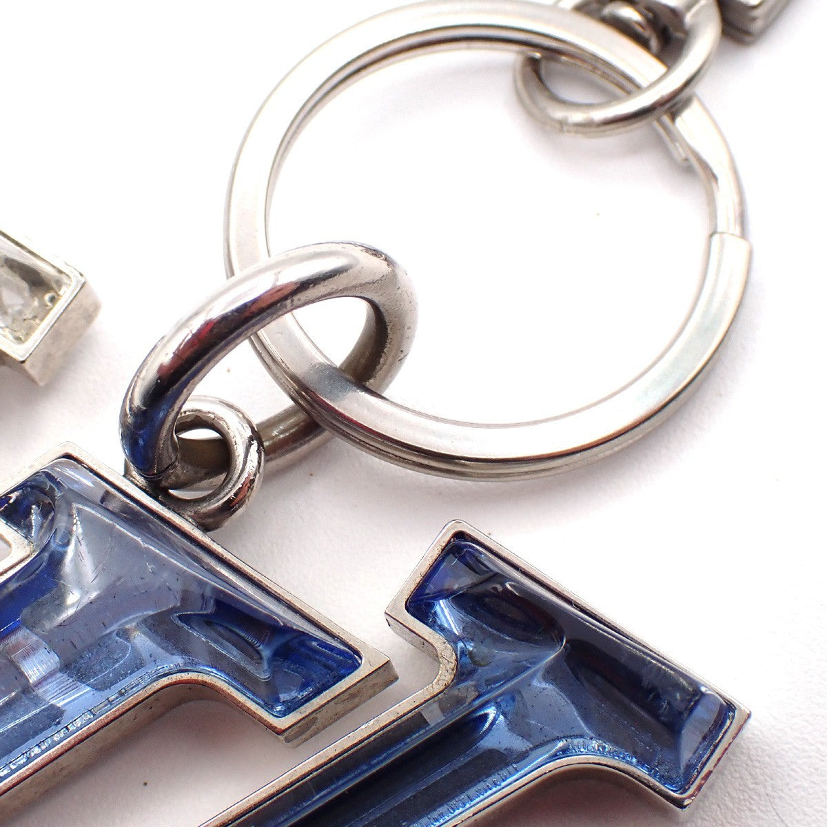 LOUIS VUITTON Bijoux Sac LV Prism Bag Charm Silver Blue MP2365 61KP566