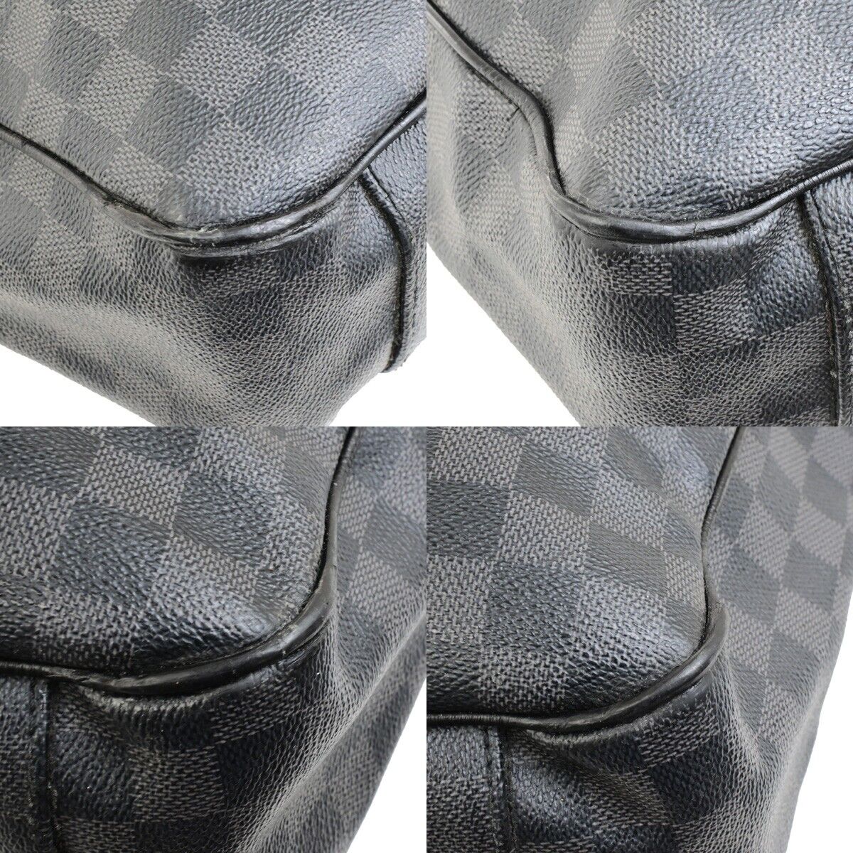 LOUIS VUITTON Tadao 2Way Shoulder Hand Bag Damier Graphite BK N51192 10ED499