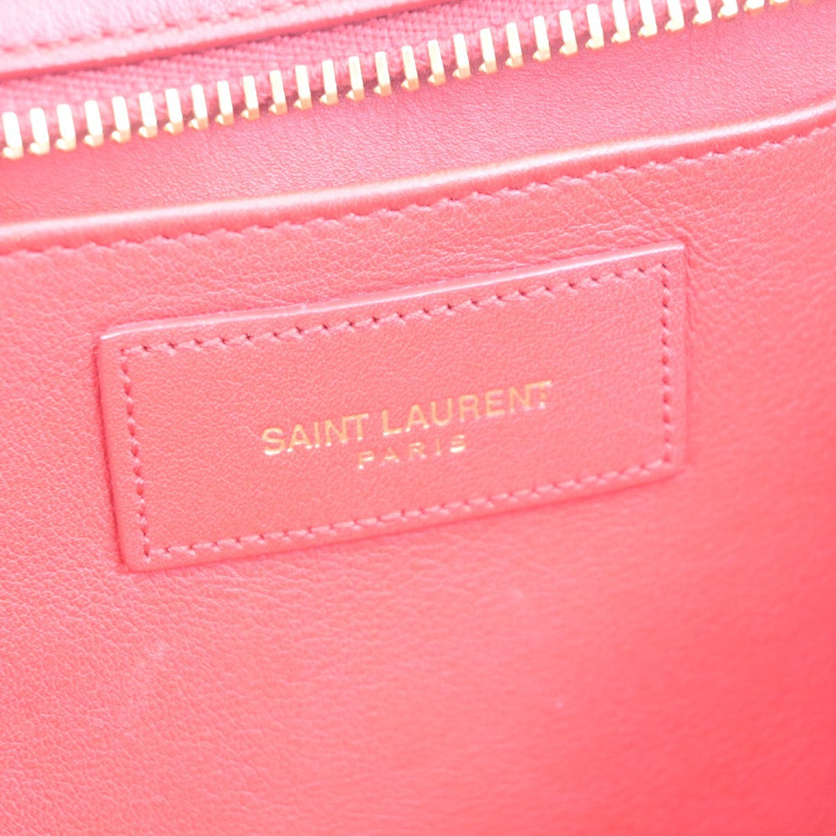 SAINT LAURENT Petit Cabas Y Line 2way Shoulder Hand Bag Leather RD Italy 76KC999