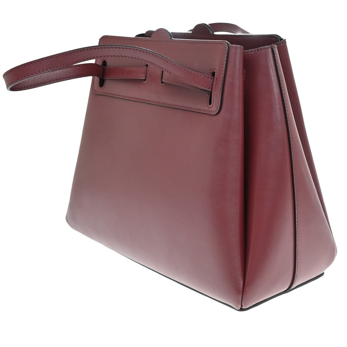 LOEWE Logo Lazo 2Way Shoulder Hand Bag Leather Red Spain 25RF683