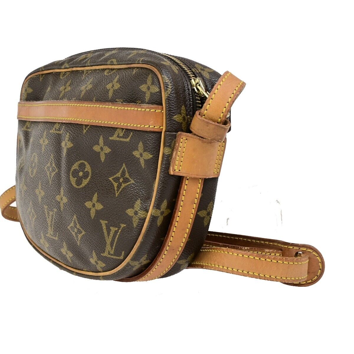 LOUIS VUITTON Jeune Fille PM Shoulder Bag Monogram Leather Brown M51227 80ED003