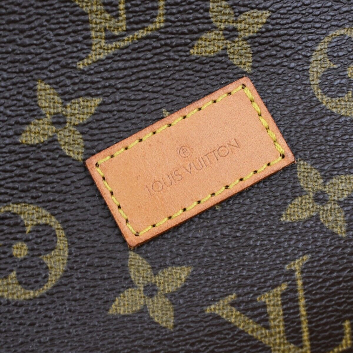 LOUIS VUITTON Logo Saumur 43 Shoulder Bag Monogram Leather Brown M42252 31ED337
