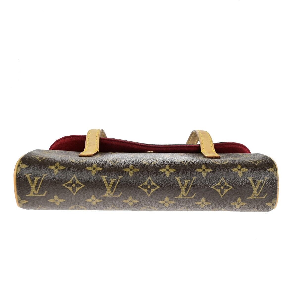 LOUIS VUITTON Sonatine Hand Bag Monogram Leather Brown France M51902 96ED206