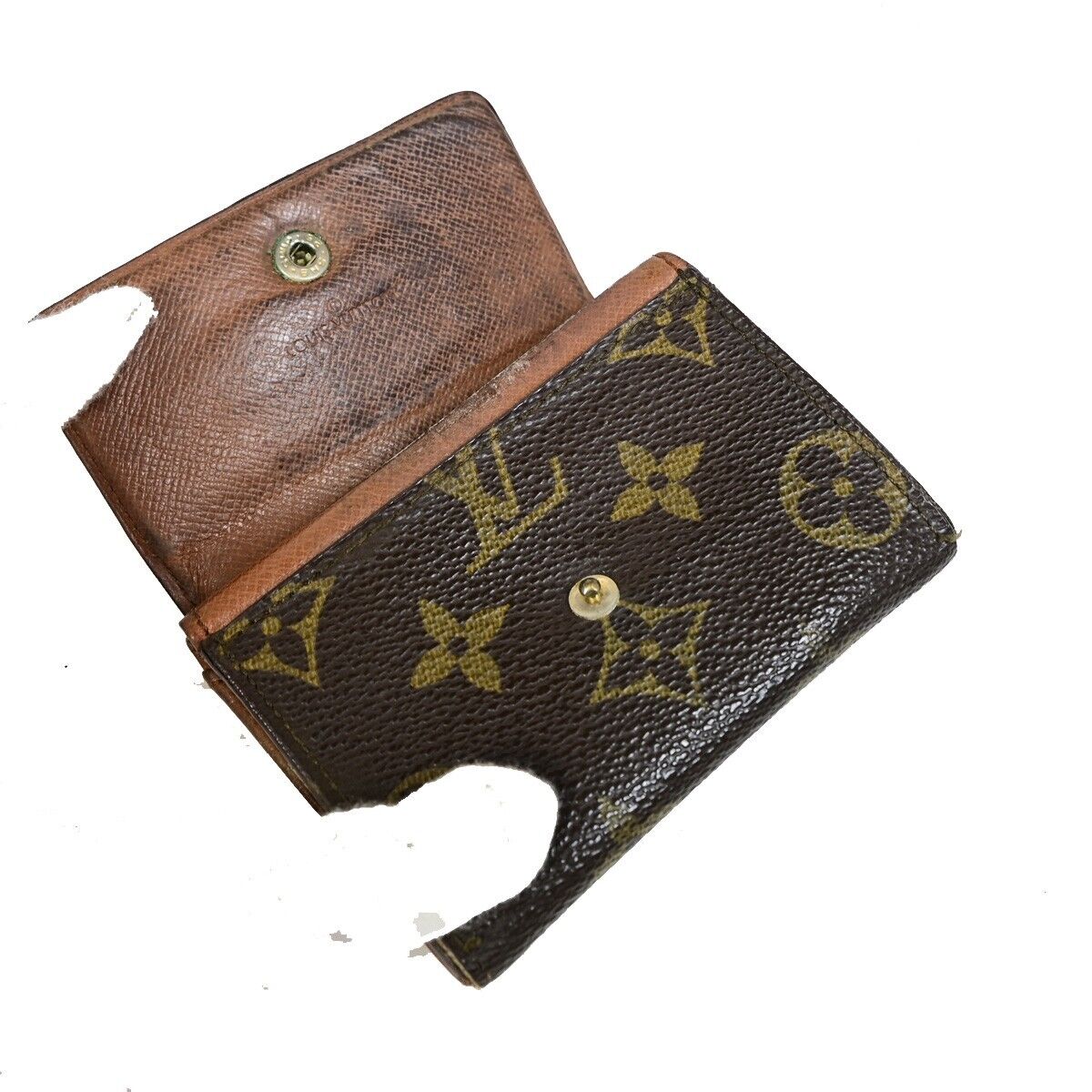 LOUIS VUITTON 5 Set Long Wallet Coin Key Case Monogram Leather Brown 35KA343