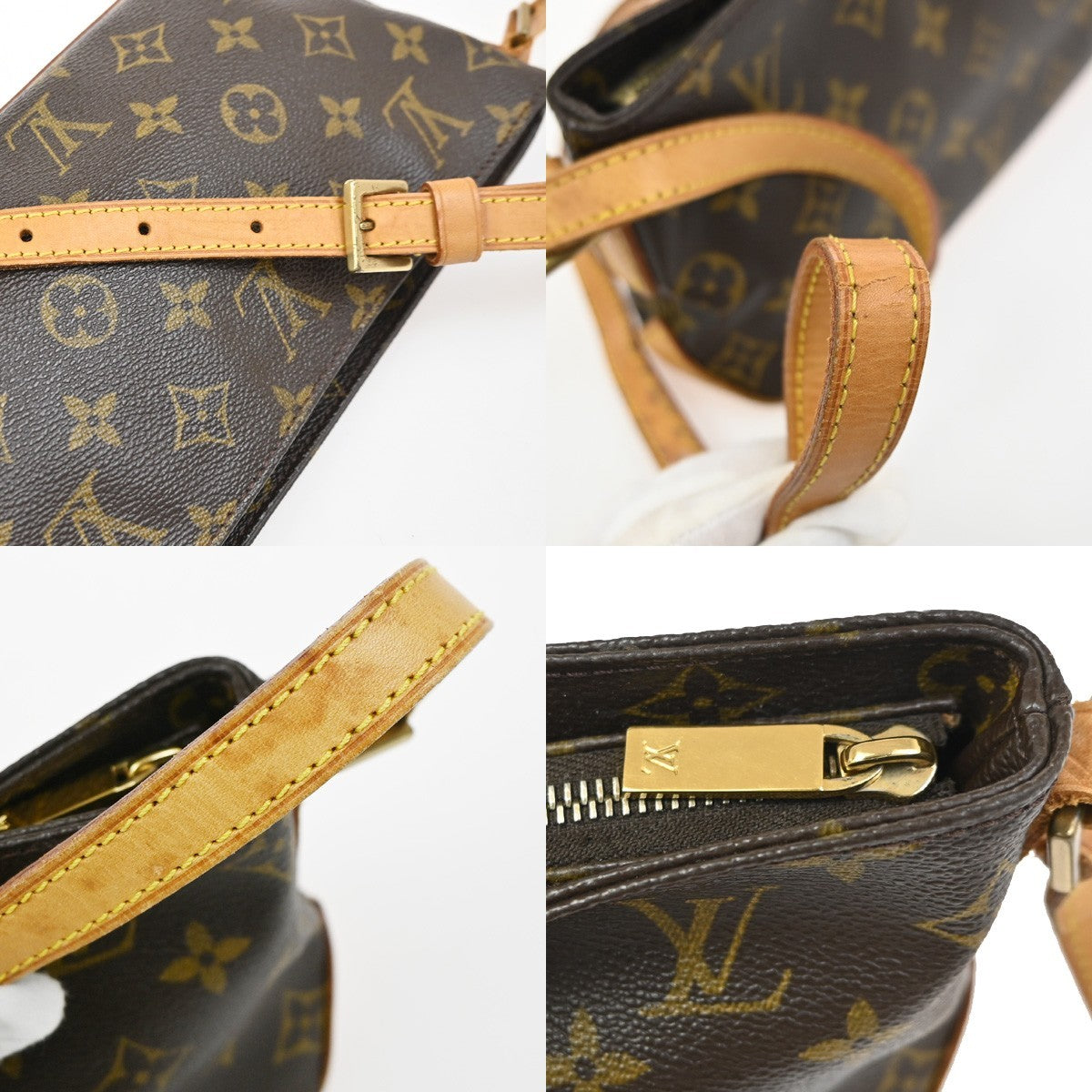 LOUIS VUITTON Logo Trotteur Shoulder Bag Monogram Leather Brown M51240 73YH916