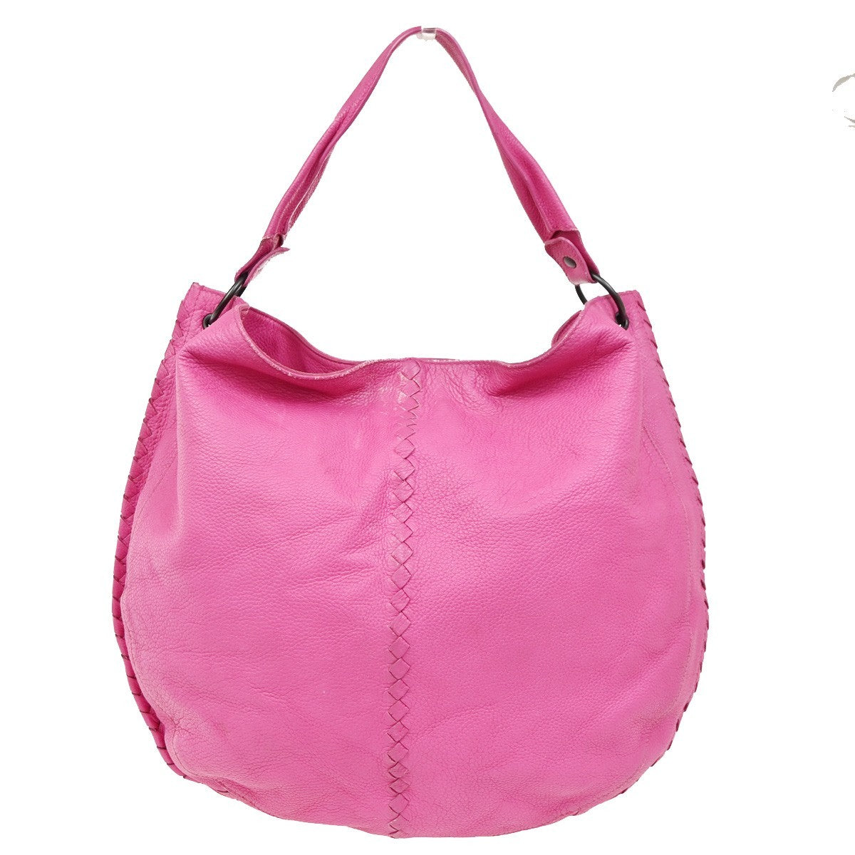 BOTTEGA VENETA Intrecciato Logo Shoulder Bag Cervo Leather Pink Italy 16ZA223
