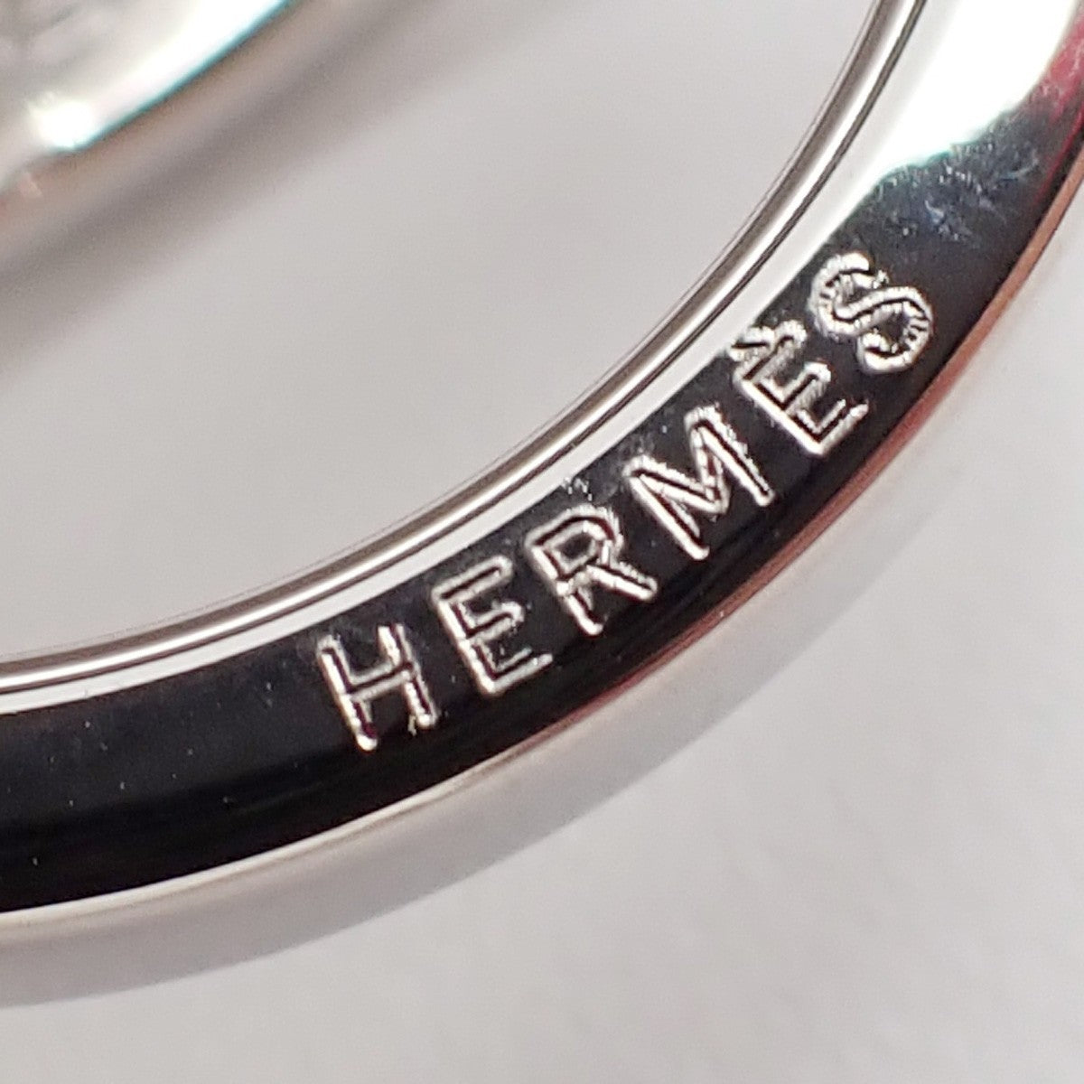 HERMES Baycrew's Bijouterie Fantaisie Scarf Ring Silver Accessory 63RF743