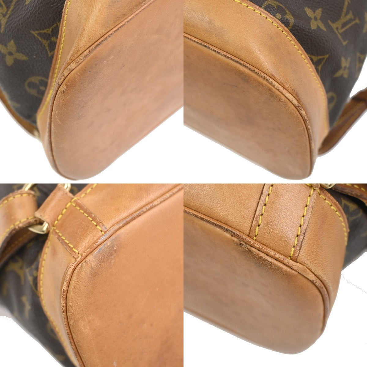 LOUIS VUITTON Montsouris GM Backpack Bag Monogram Leather Brown M51135 96KC794