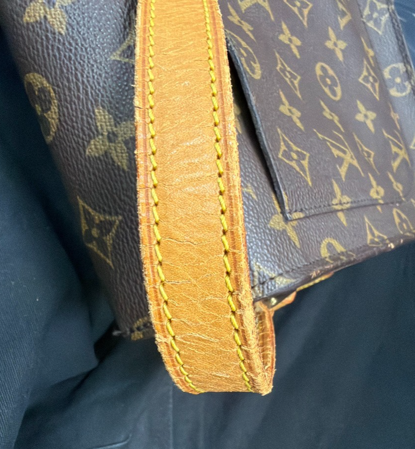LOUIS VUITTON Saint Cloud GM Shoulder Bag Monogram Leather Brown M51242 39YJ254