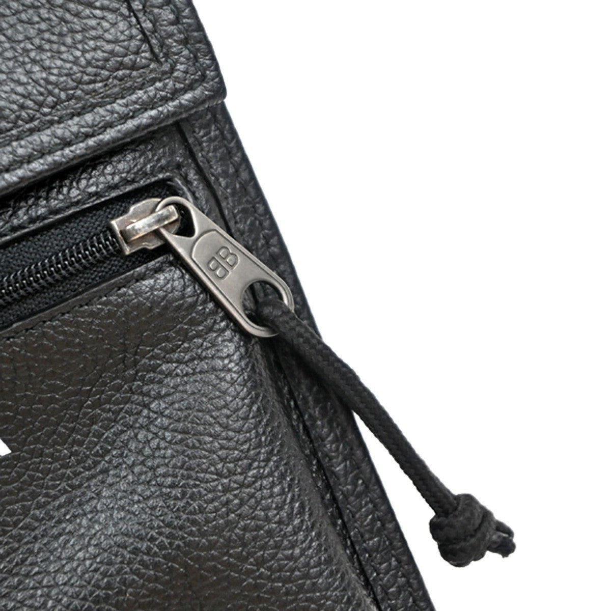 BALENCIAGA Logo Explorer Pouch Mini Shoulder Bag Leather Black SHW Italy 82RF930