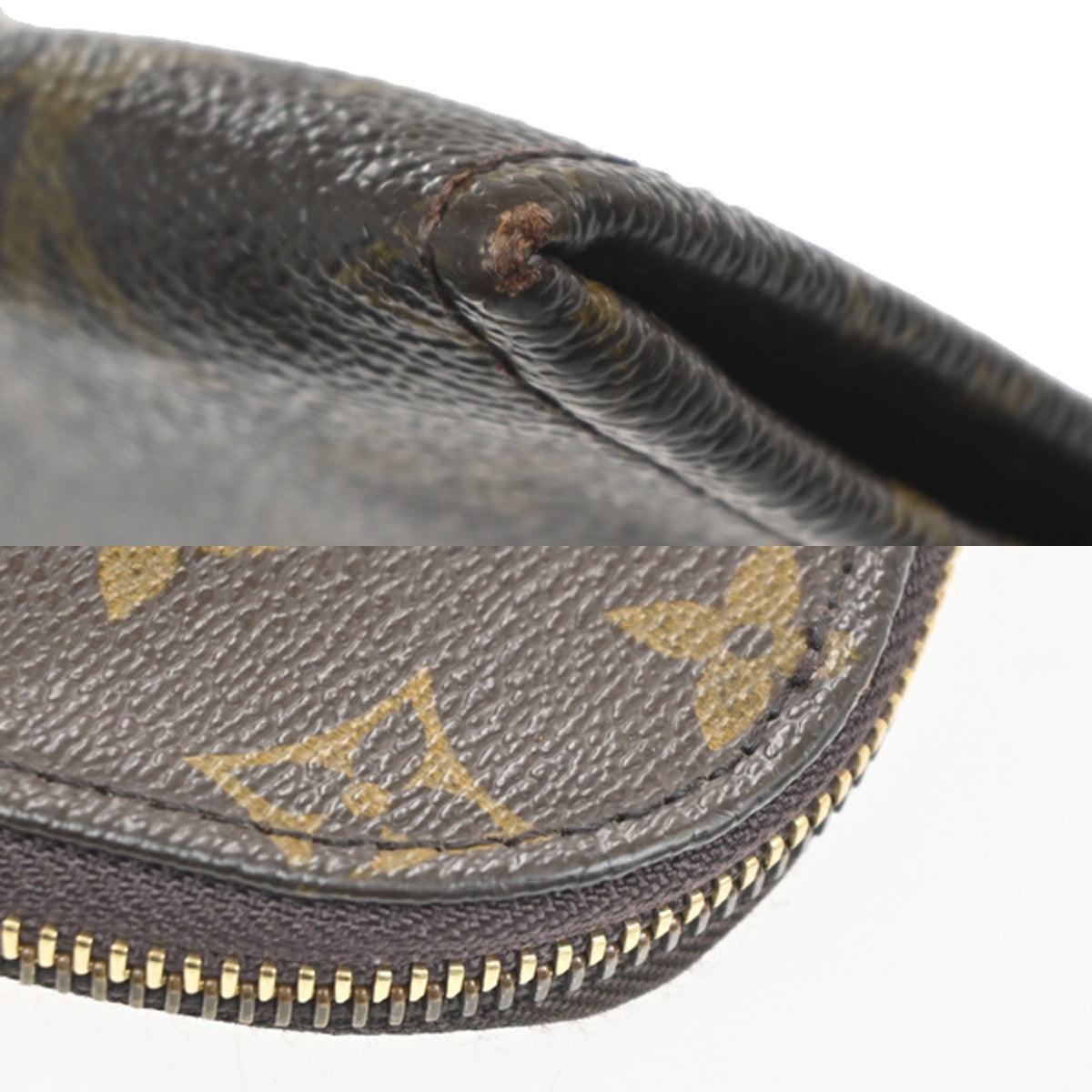 LOUIS VUITTON Poche Documents Clutch Bag Monogram Leather Brown France 87MA465