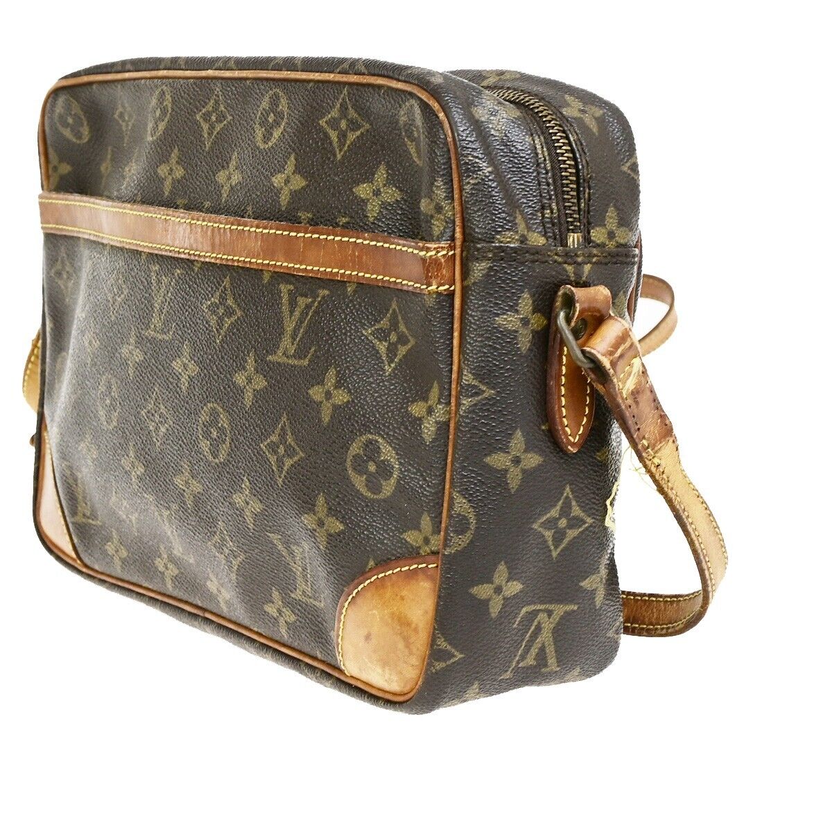 LOUIS VUITTON Trocadero 27 Shoulder Bag Monogram Leather Brown M51274 67FB198