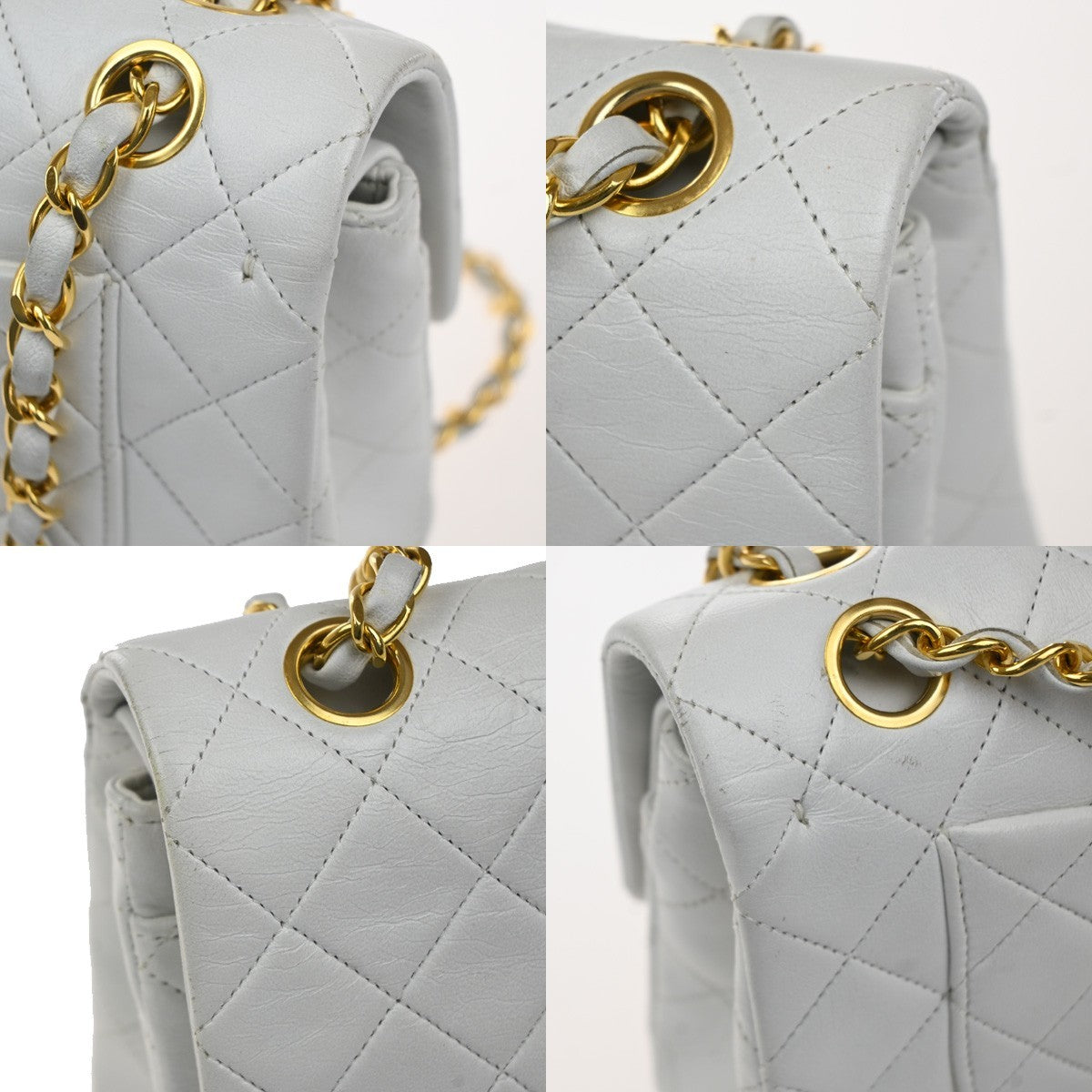 CHANEL CC Matelasse 23 Double Flap Chain Shoulder Bag Leather WE VTG 321RL994