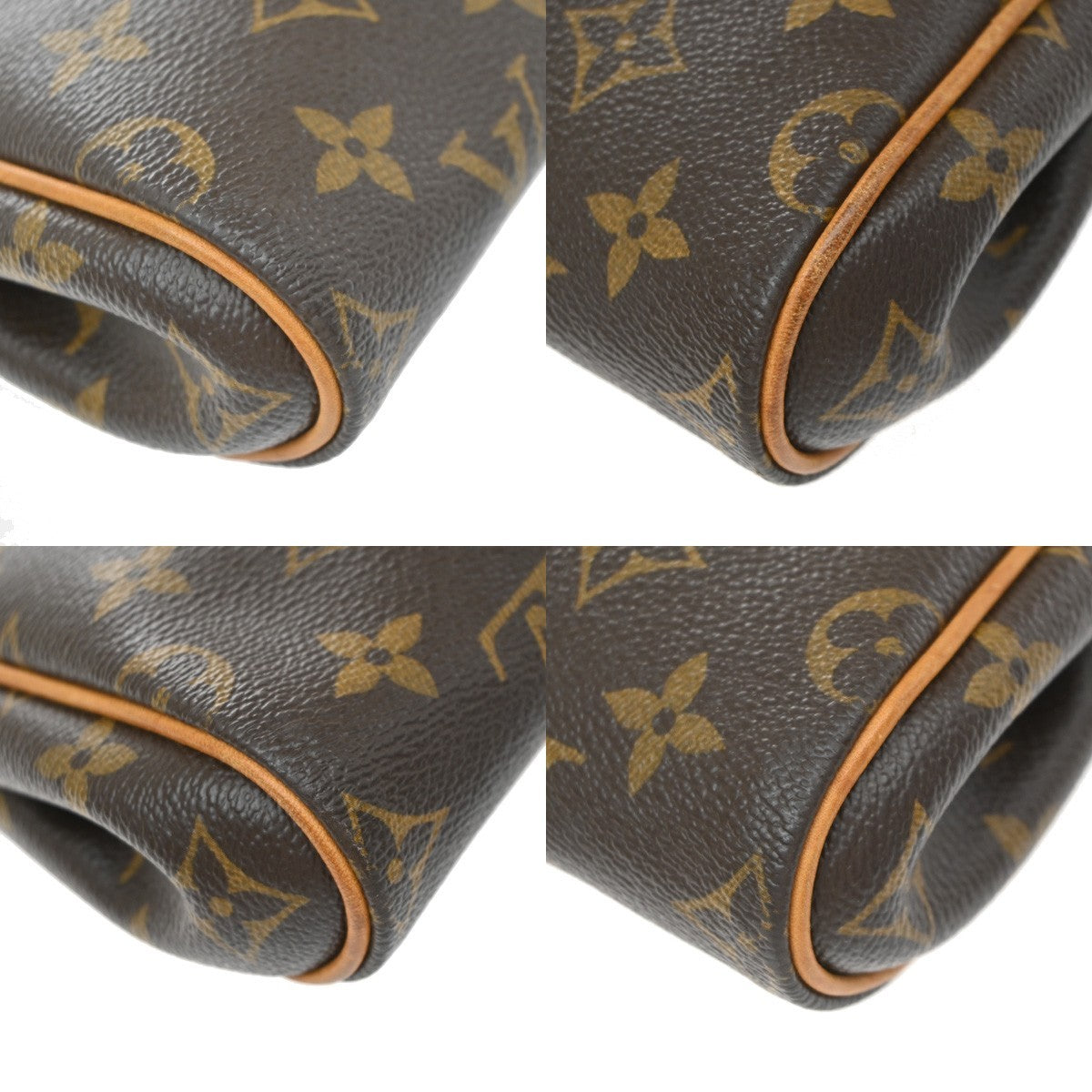 LOUIS VUITTON Eva 2Way Chain Shoulder Bag Monogram Leather Brown M95567 601RQ097