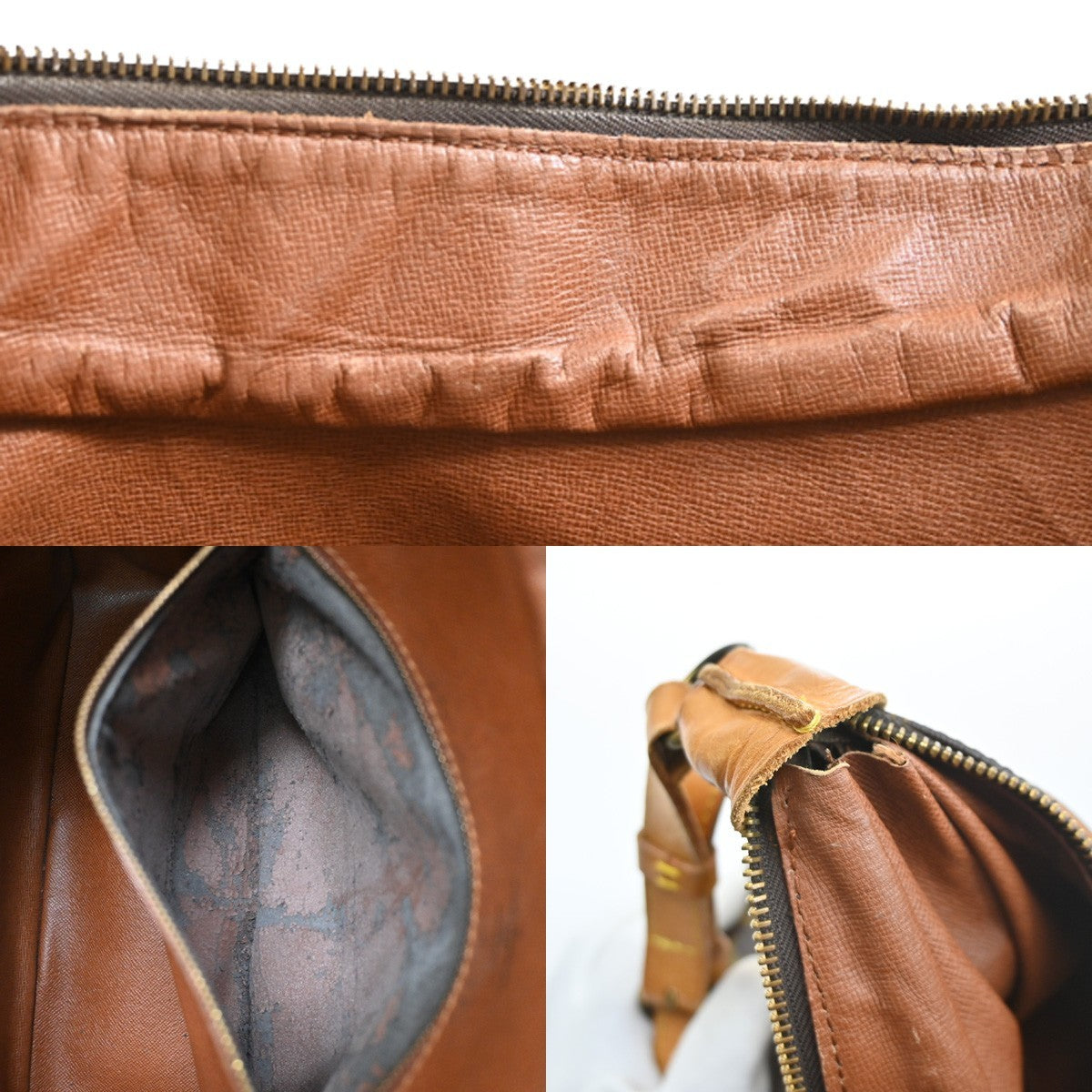 LOUIS VUITTON Boulogne 35 Shoulder Bag Monogram Leather Brown M51260 70SA144