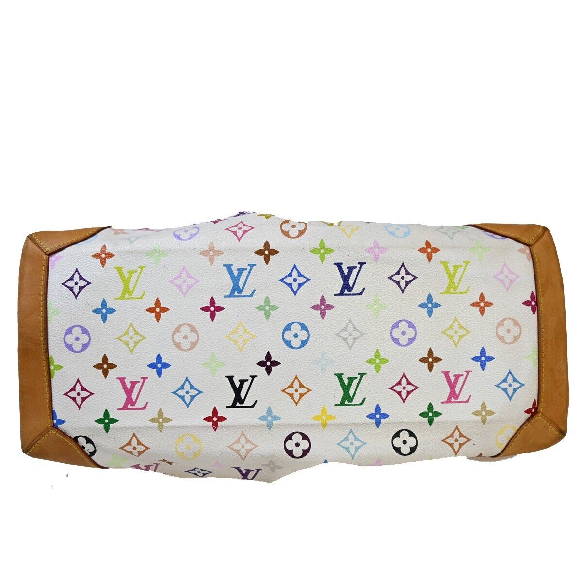 LOUIS VUITTON Ursula Chain Hand Bag Monogram Multi Leather White M40123 57EA904