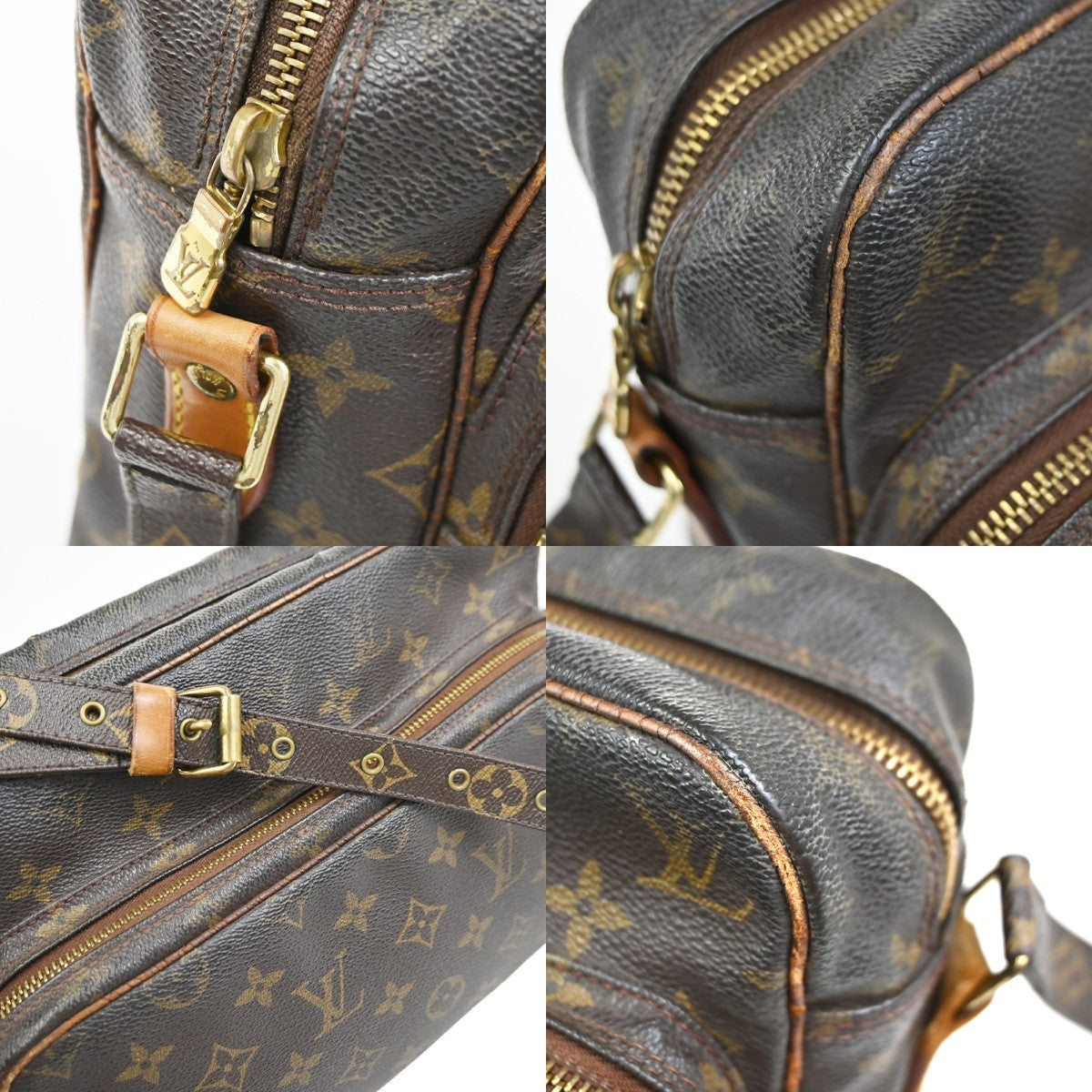 LOUIS VUITTON Nile Crossbody Shoulder Bag Monogram Leather Brown M45244 04YJ069
