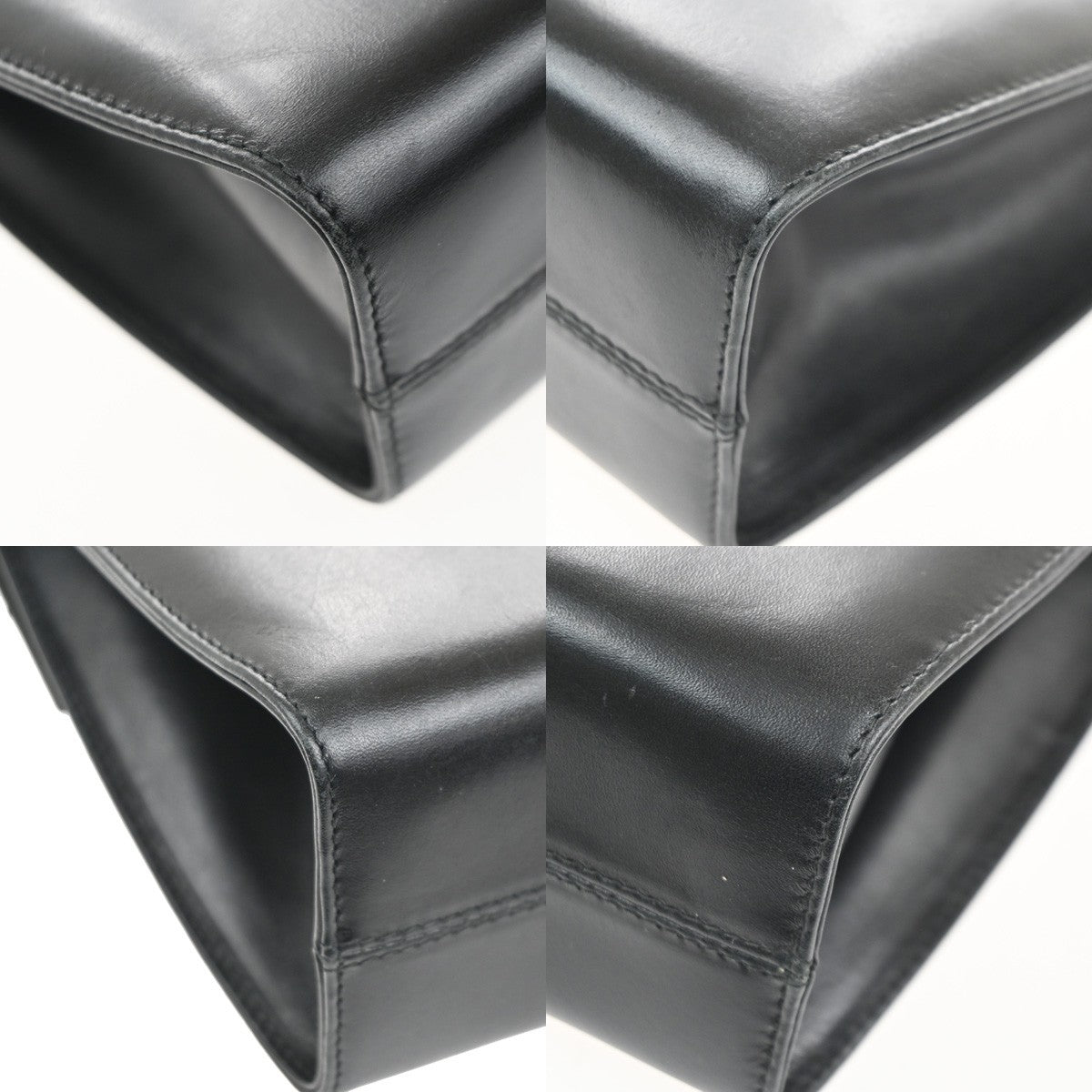 SALVATORE FERRAGAMO Gancini 2Way Shoulder Clutch Hand Bag Leather Black 67CA696