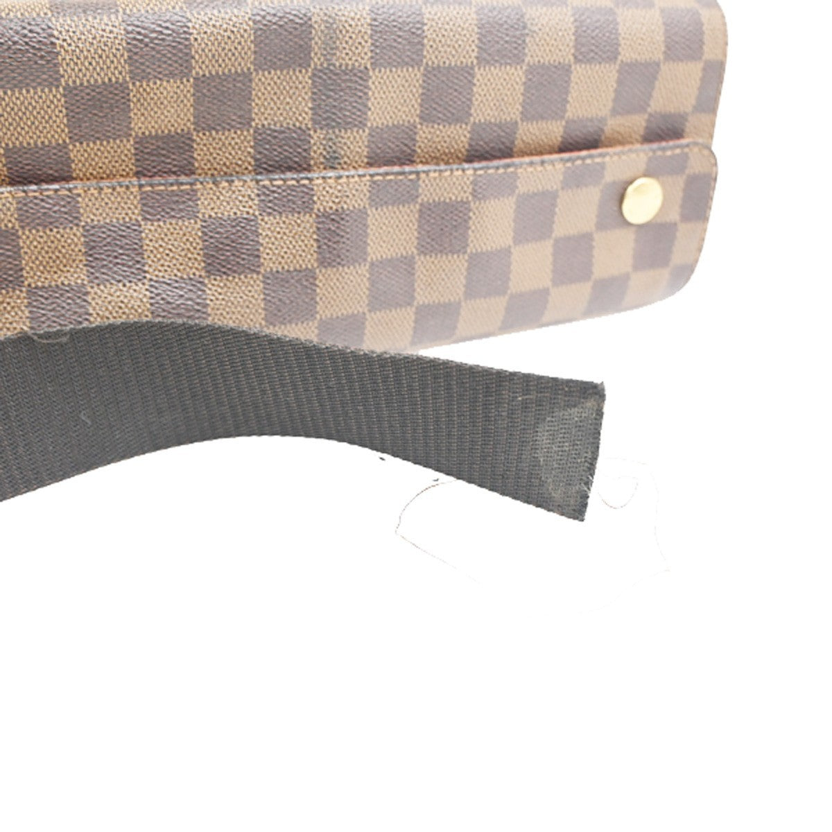 LOUIS VUITTON Naviglio Shoulder Bag Damier Ebene Leather Brown N45255 66CA753