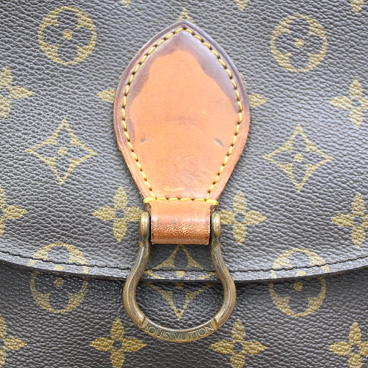 LOUIS VUITTON Saint Cloud GM Shoulder Bag Monogram Leather Brown M51242 32KB540