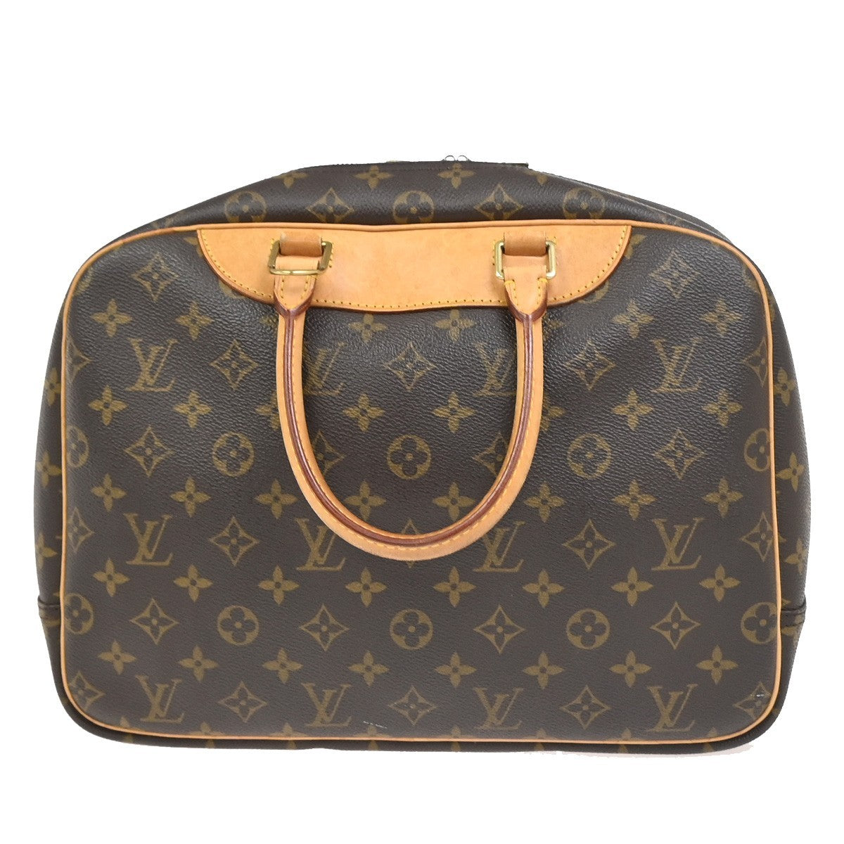 LOUIS VUITTON LV Logo Deauville Hand Bag Monogram Leather Brown M47270 73KC971