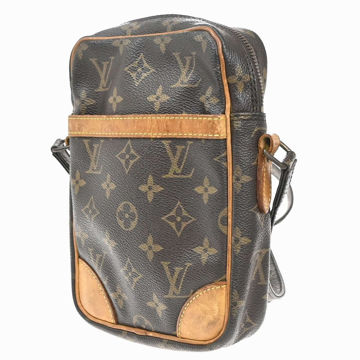 LOUIS VUITTON Danube Shoulder Bag Monogram Leather Brown France M45266 31KP356