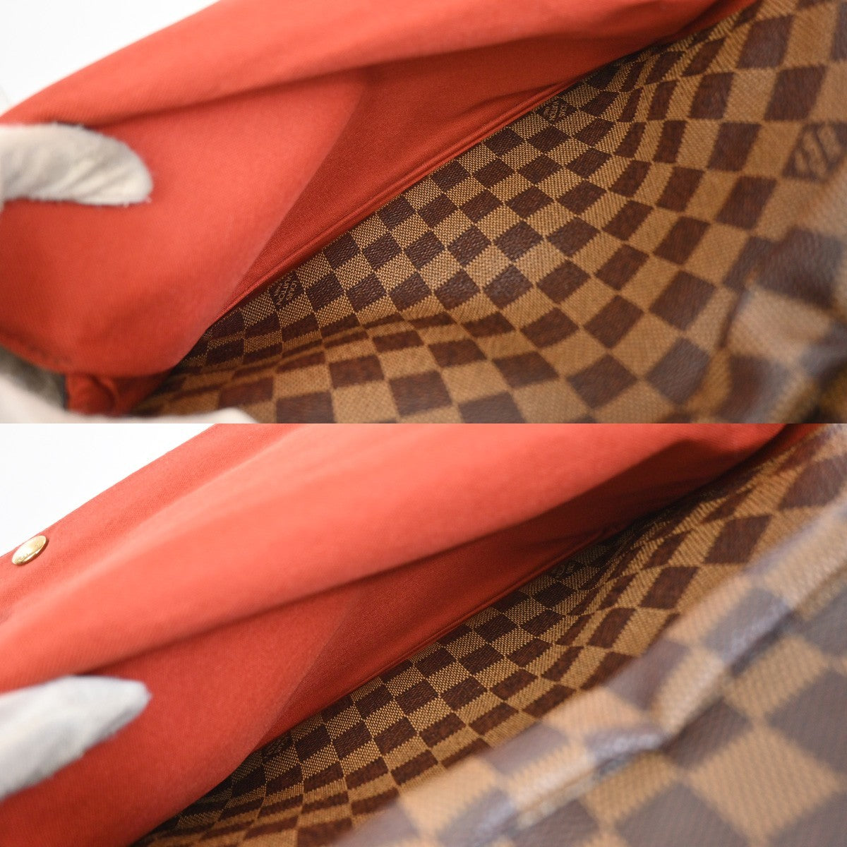 LOUIS VUITTON Naviglio Shoulder Bag Damier Ebene Leather Brown N45255 15YH939