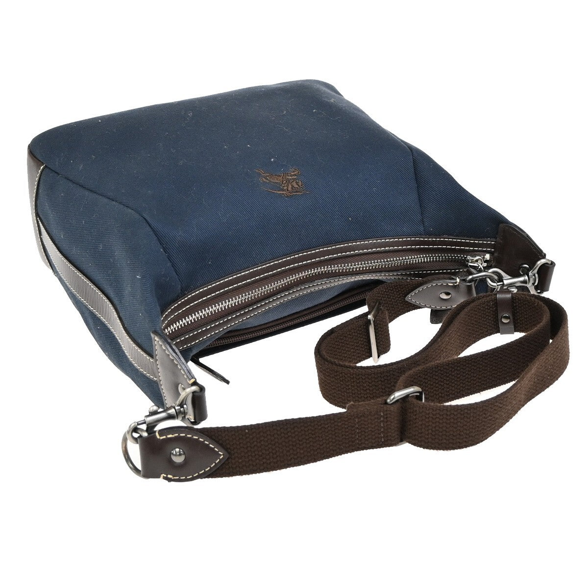 BURBERRY Logo Blue Label Crossbody Shoulder Bag Canvas Leather Blue 67FB690