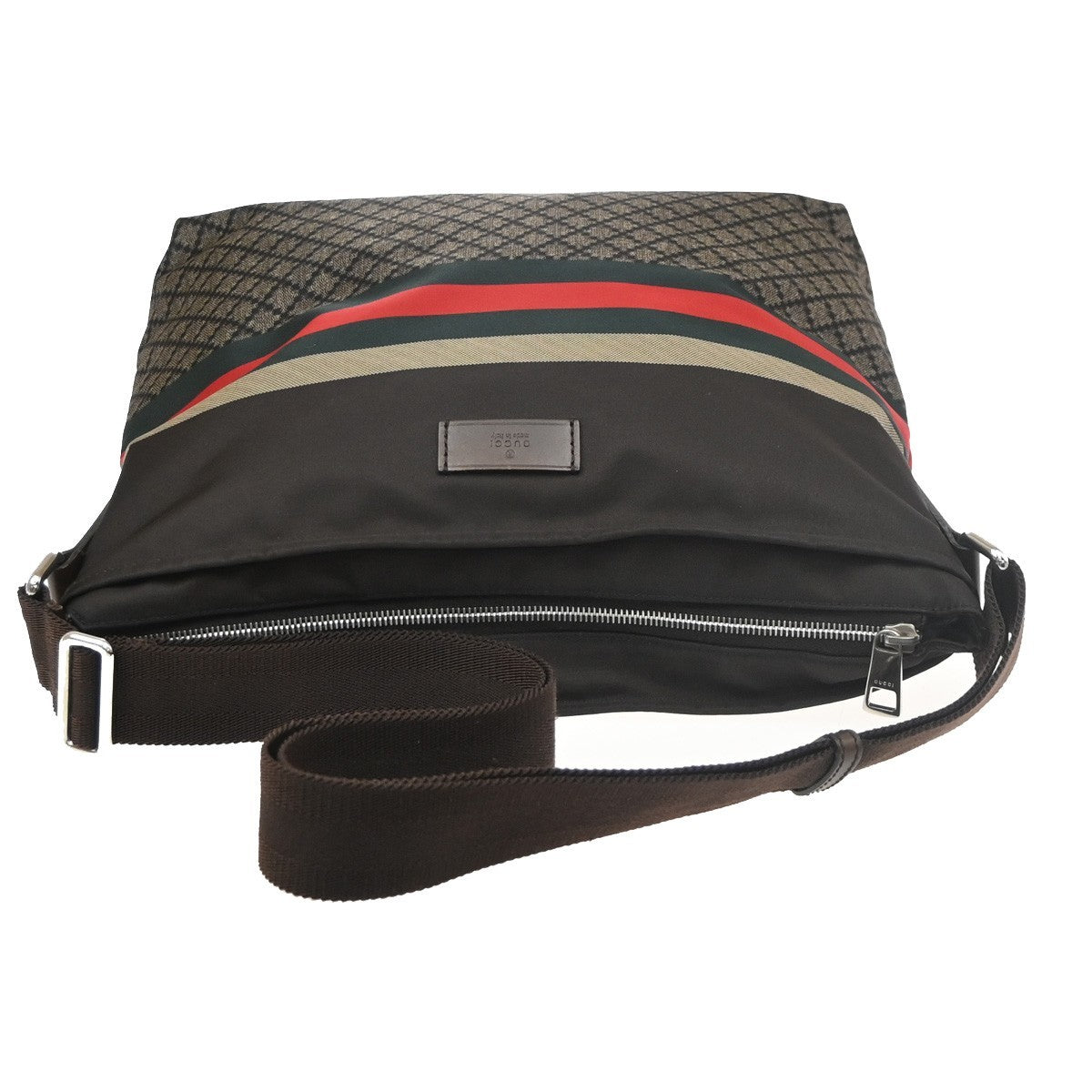 Gucci  Diamante Sherry Web  shoulder Messenger Bag Nylon Navy Blue Brown 77SA158