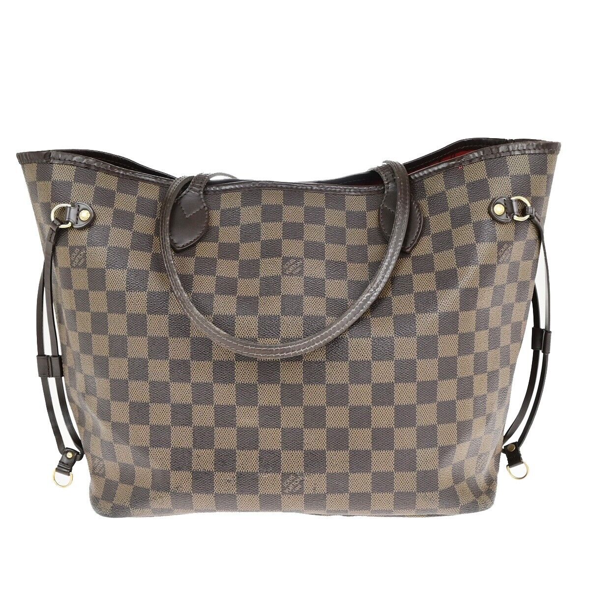 LOUIS VUITTON Neverfull MM Shoulder Bag Damier Ebene Leather BN N51105 78EC989