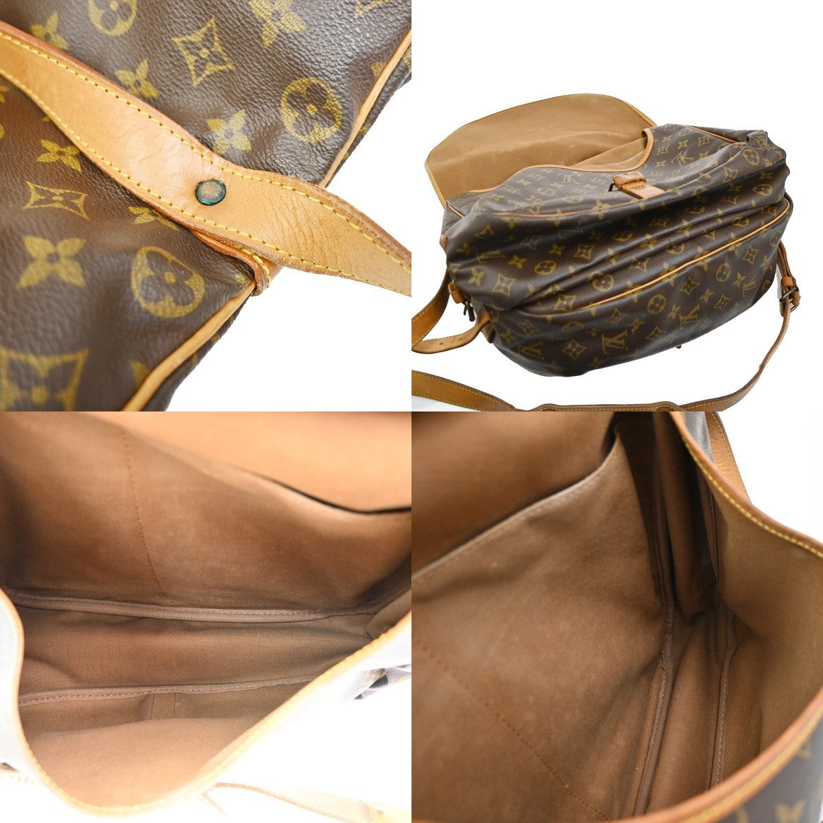 LOUIS VUITTON Saumur 35 Shoulder Bag Monogram Leather BN France M42254 87KC668