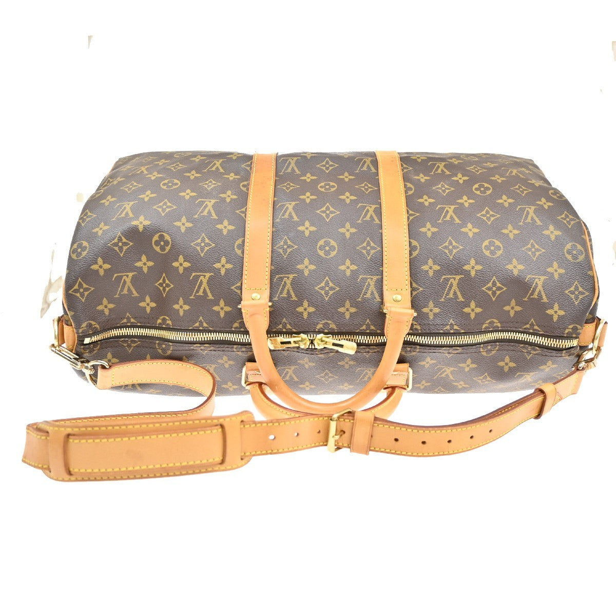 LOUIS VUITTON Keepall Bandouliere 50 2Way Hand Bag Monogram Brown M41416 99EF810