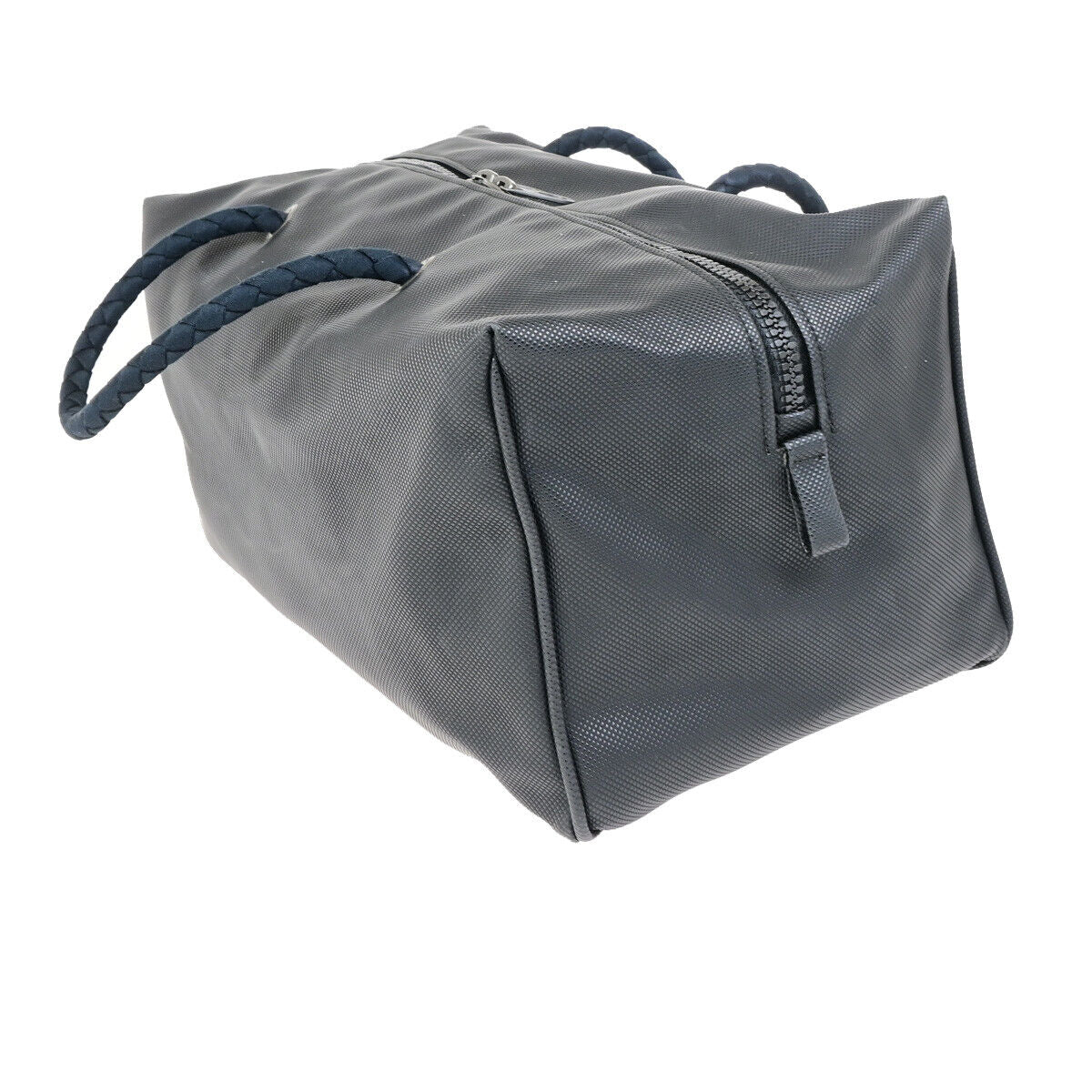 BOTTEGA VENETA Logo Intrecciato Travel Hand Bag PVC Canvas Leather Black 67YG558