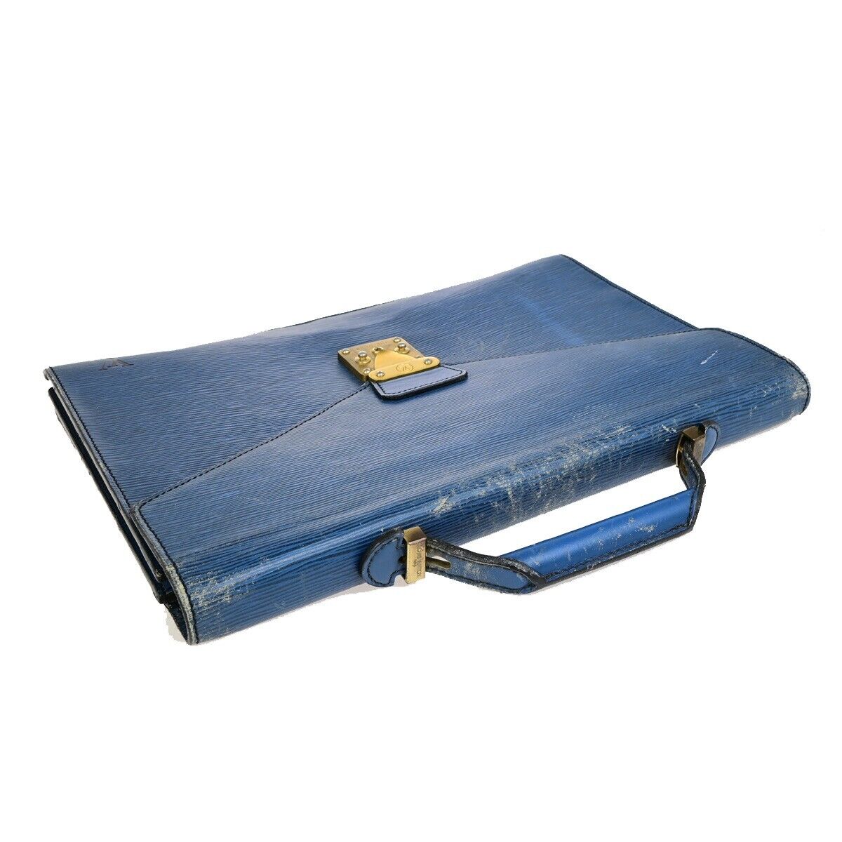 LOUIS VUITTON Serviette Conseiller Hand Bag Epi Leather Blue M54425 05FB317