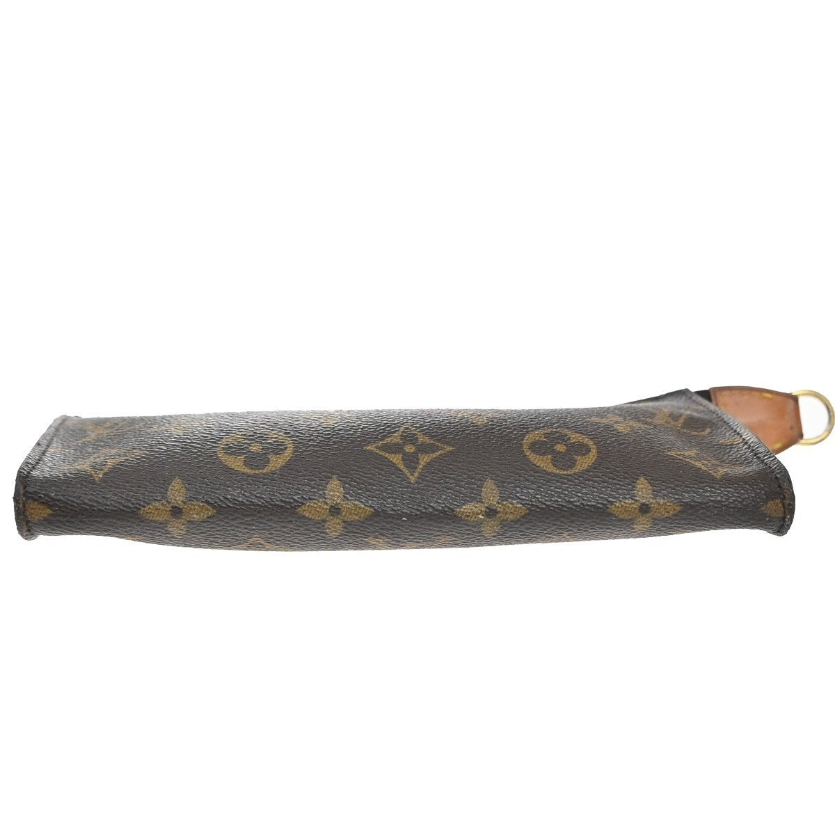 LOUIS VUITTON Logo BUCKET GM Pouch Bag Monogram Leather Brown France 05EG176
