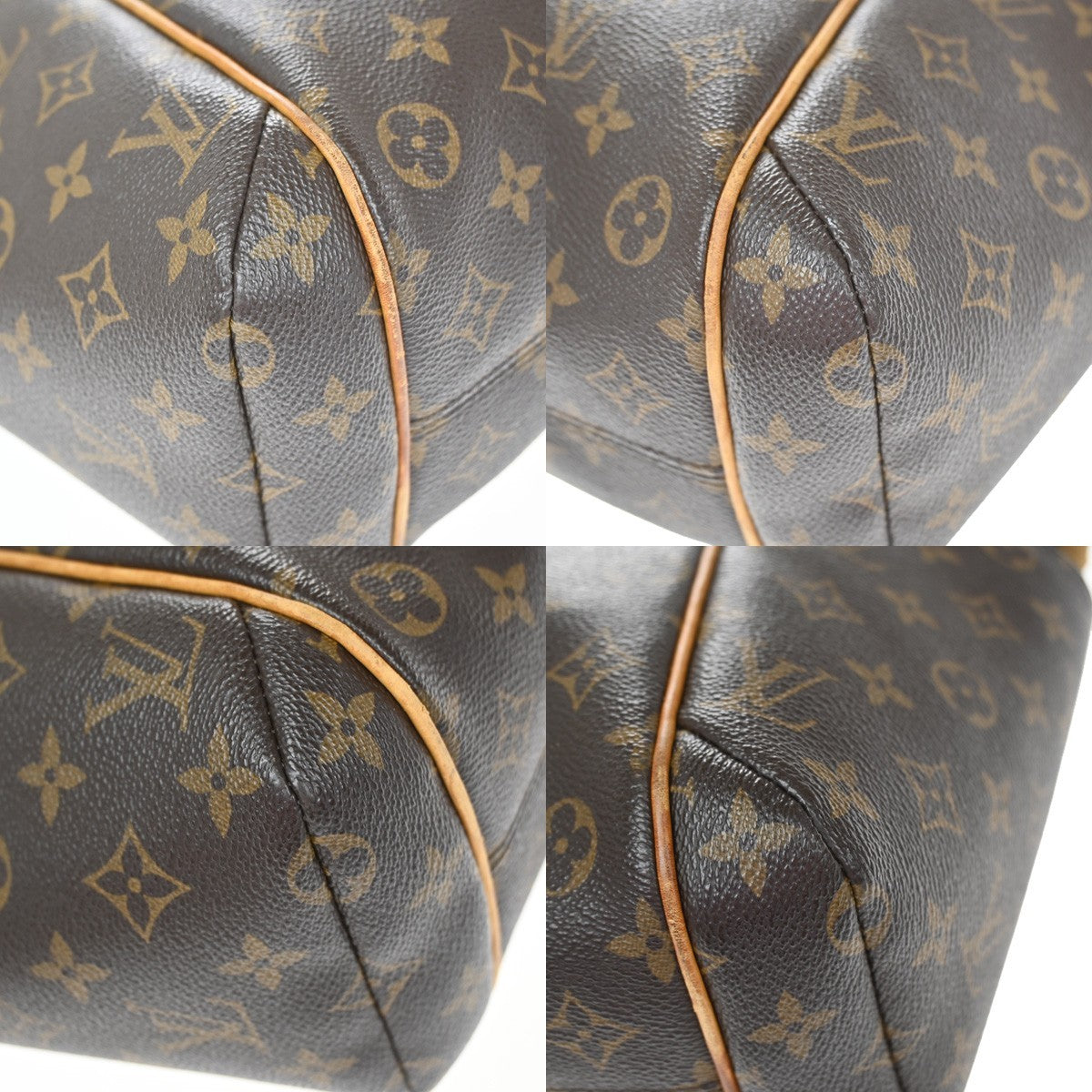 LOUIS VUITTON Logo Totally PM Shoulder Bag Monogram Leather Brown M56688 99YJ098