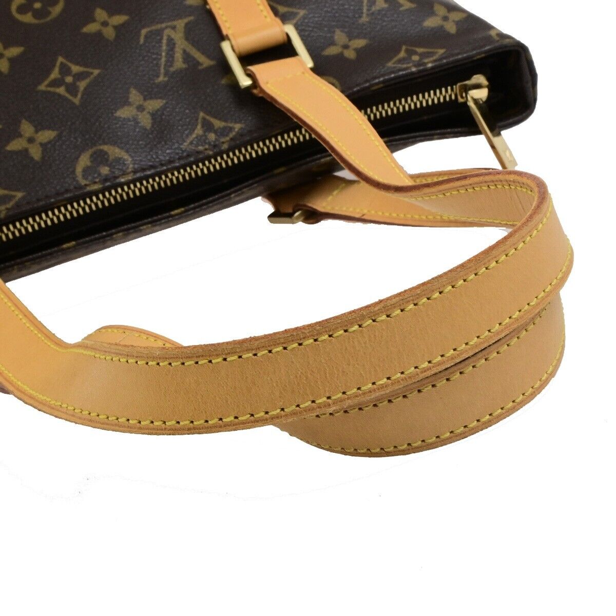 LOUIS VUITTON Cabas Piano Shoulder Bag Monogram Leather Brown M51148 18ED487