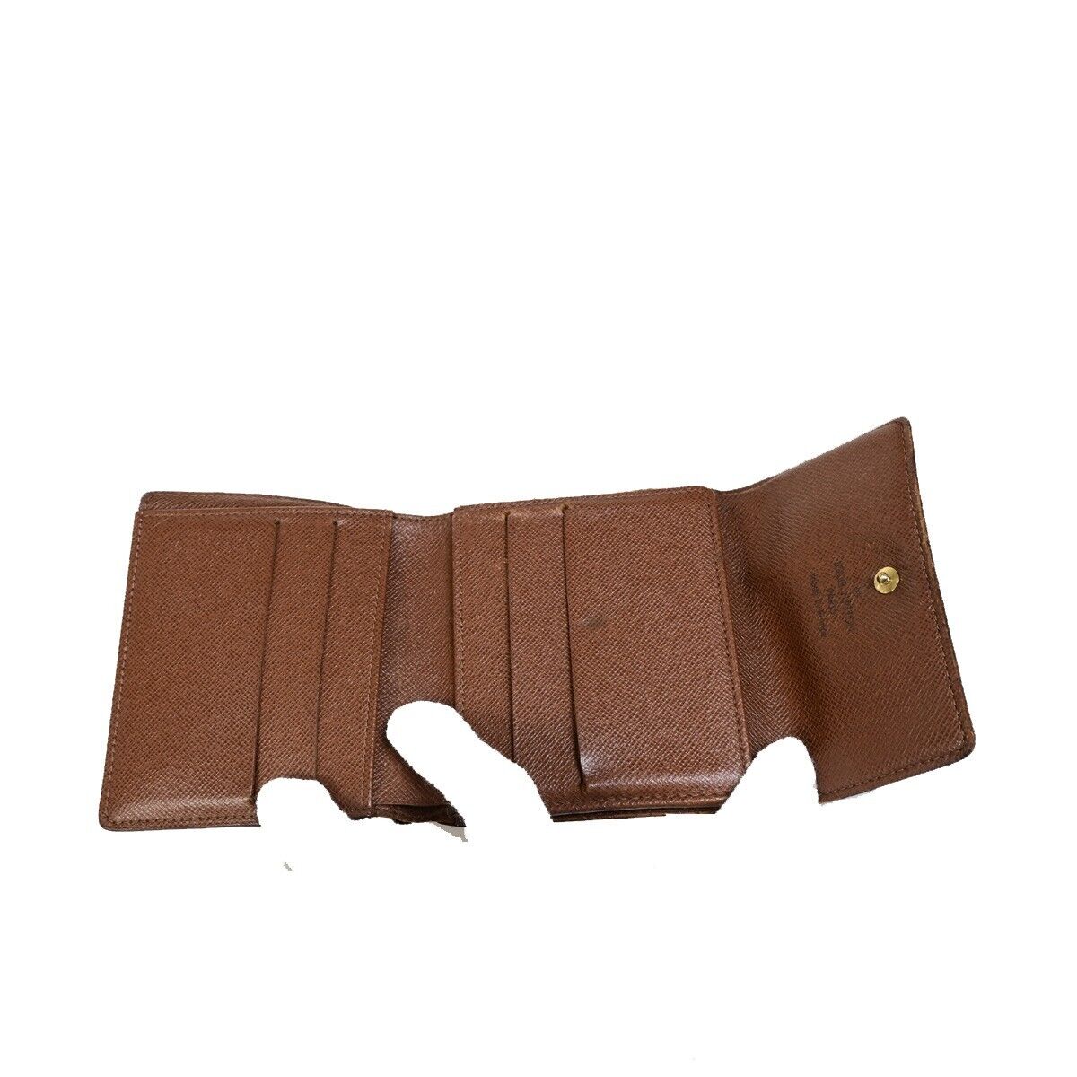 LOUIS VUITTON 2 Set Bifold Wallet Purse Monogram Leather Brown 05FB092