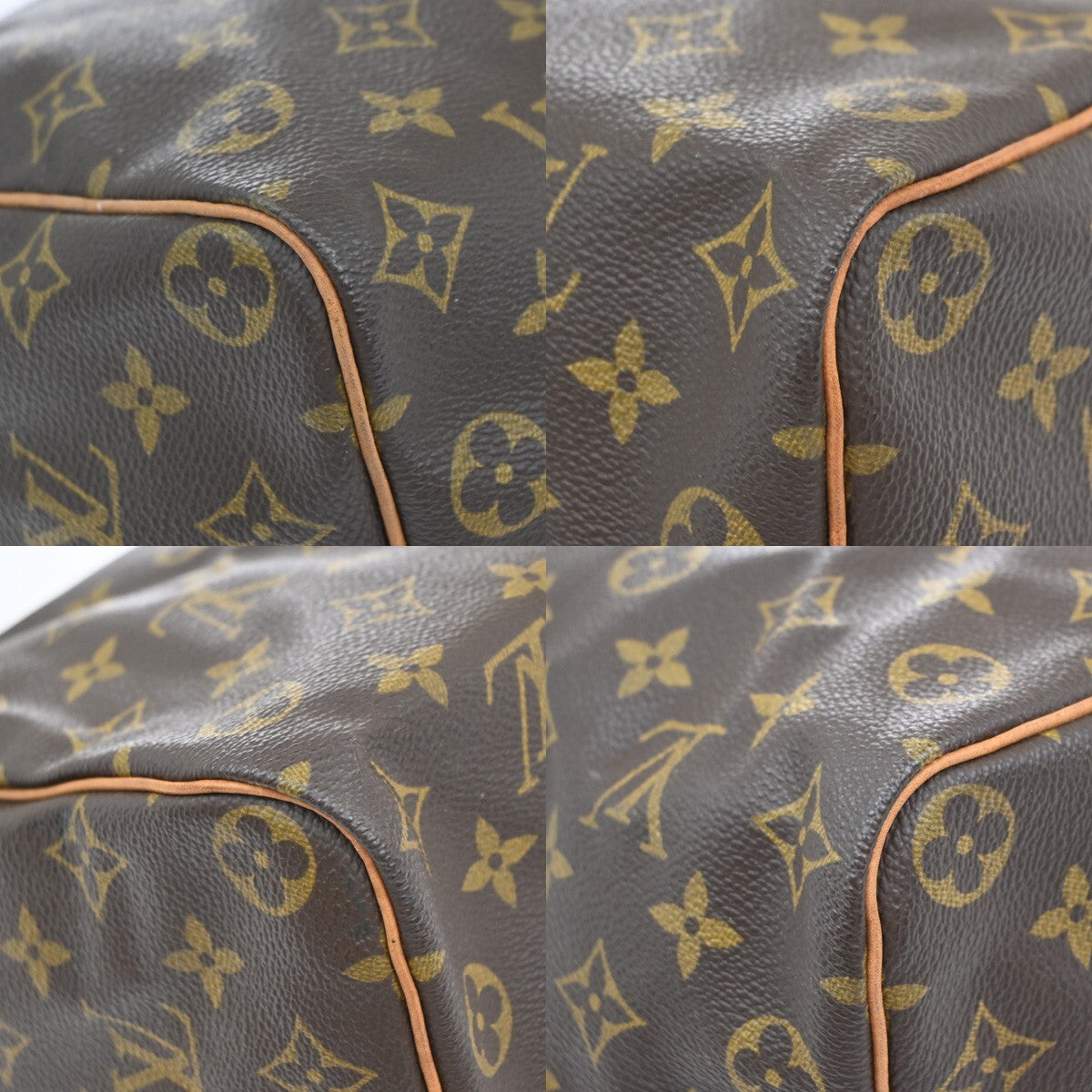 LOUIS VUITTON Speedy 35 Travel Hand Bag Monogram Leather Brown M41524 97EE595