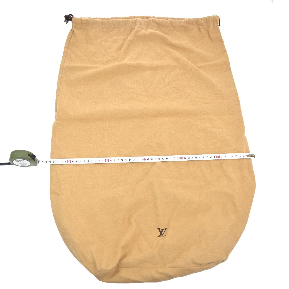 LOUIS VUITTON Logo 10 Set Dust Bag Drawstring Canvas Cotton Beige Brown 09KC752
