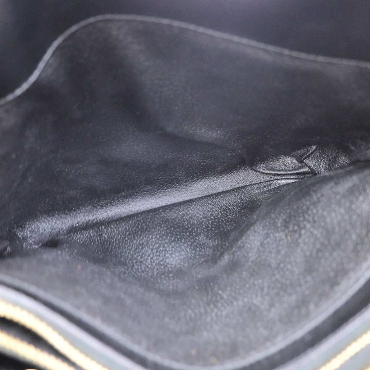 CELINE Logo Macadam Pattern Hand Bag PVC Leather Black GHW Italy 86KD118